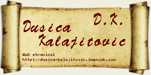 Dušica Kalajitović vizit kartica